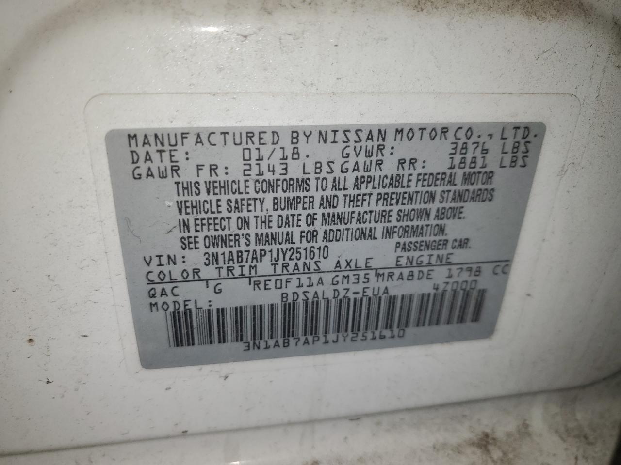 2018 NISSAN SENTRA