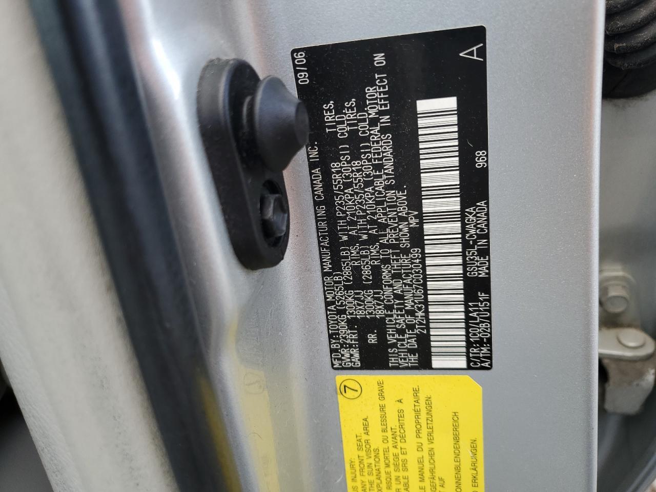 2007 LEXUS RX 350