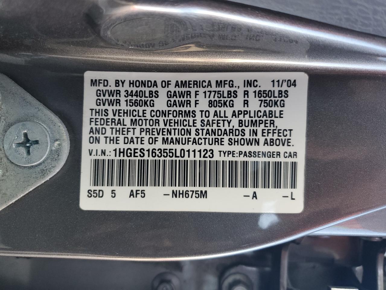 2005 HONDA CIVIC