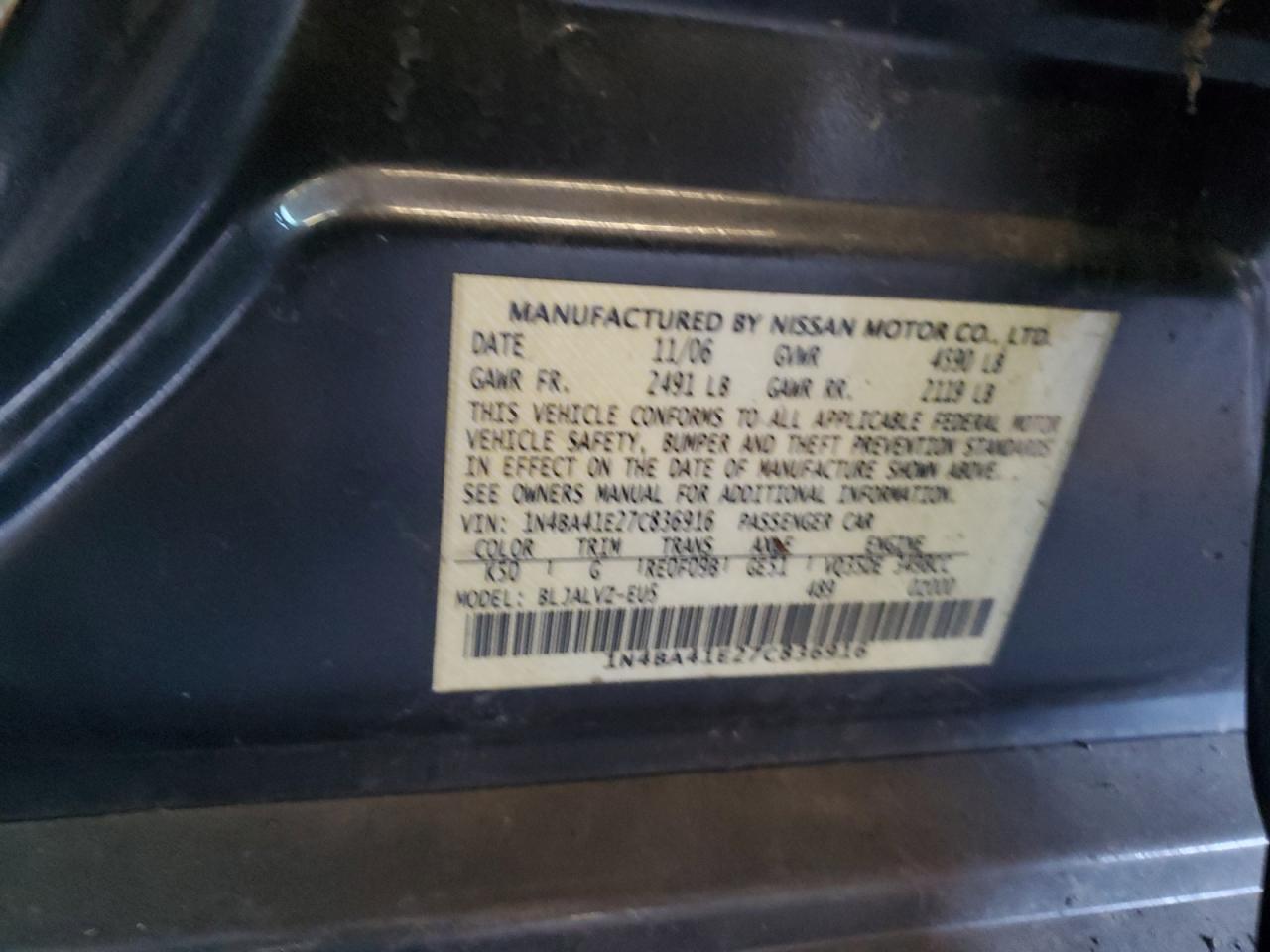 2007 NISSAN Maxima
