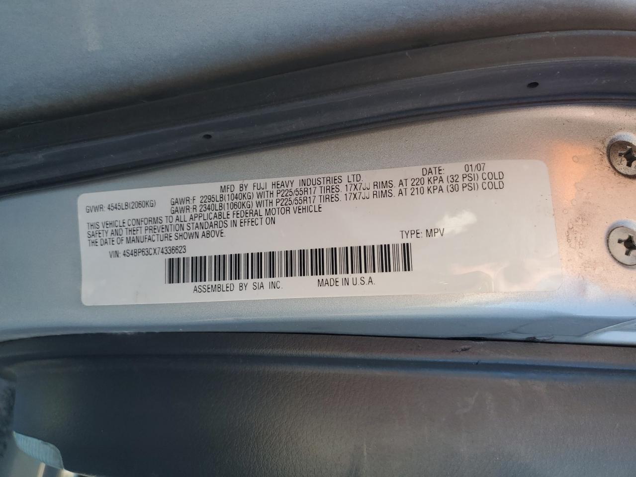 2007 SUBARU Legacy