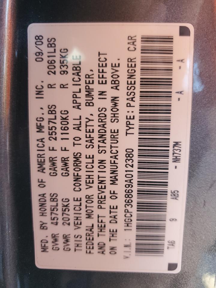 2009 HONDA ACCORD