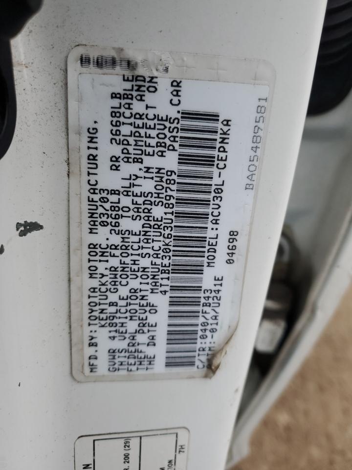 2003 TOYOTA CAMRY