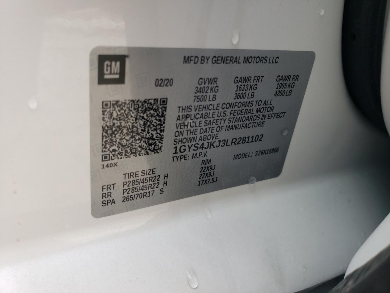 2020 CADILLAC ESCALADE