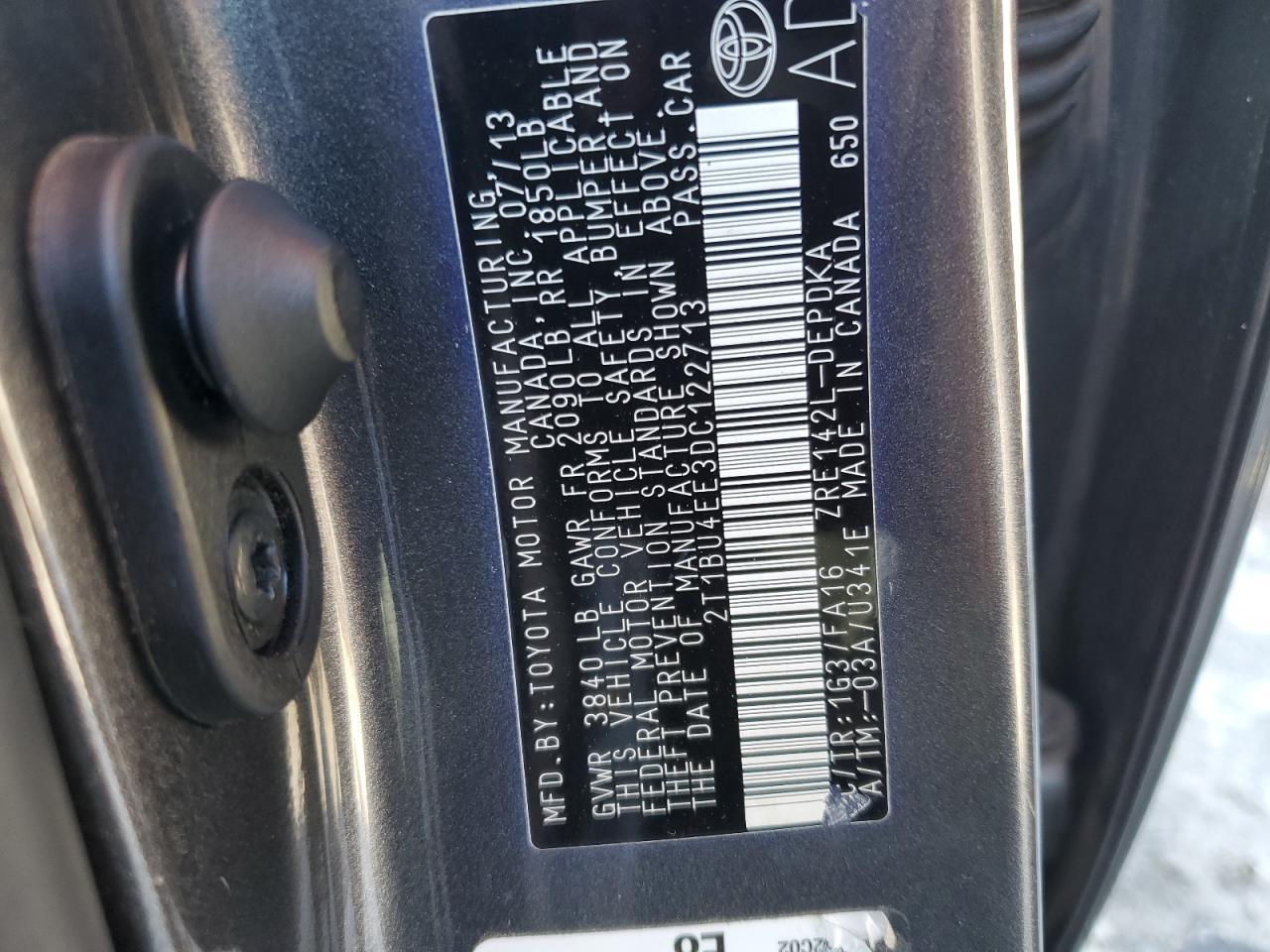 2013 TOYOTA COROLLA