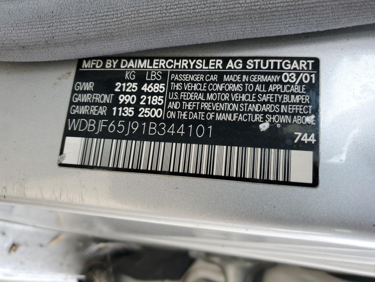 2001 MERCEDES-BENZ E-Class