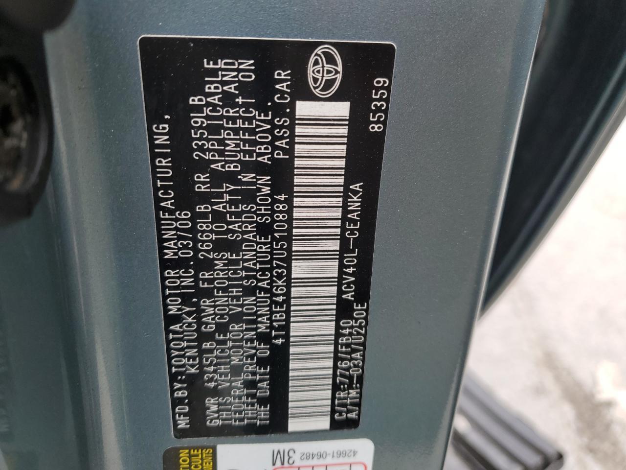 2007 TOYOTA CAMRY