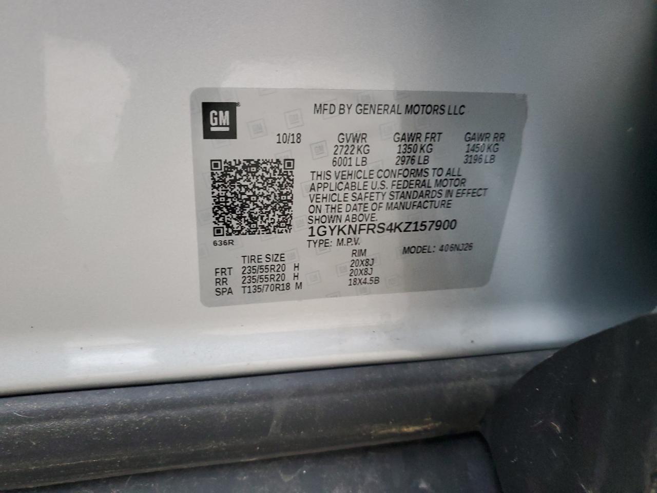 2019 CADILLAC XT5