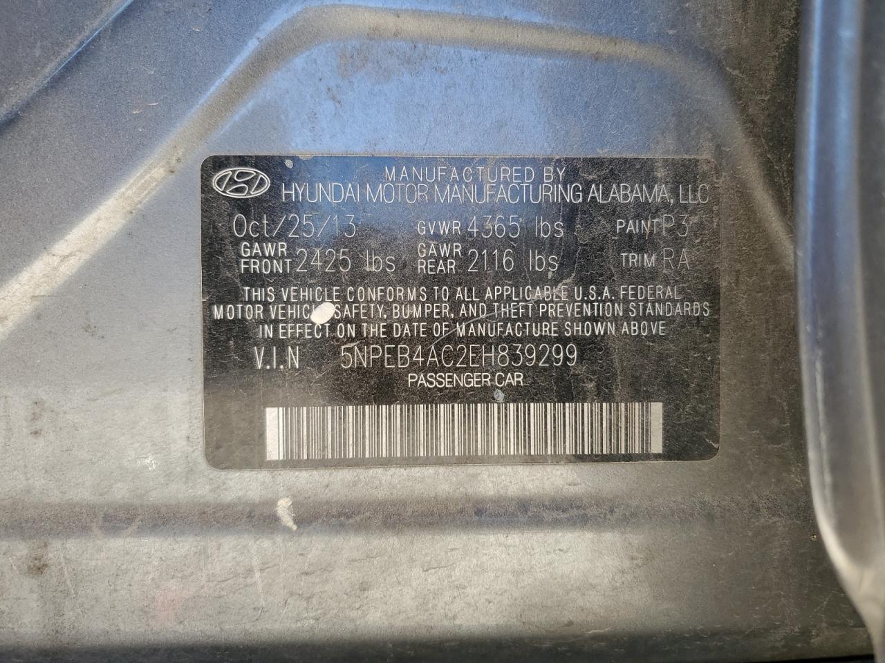2014 HYUNDAI SONATA