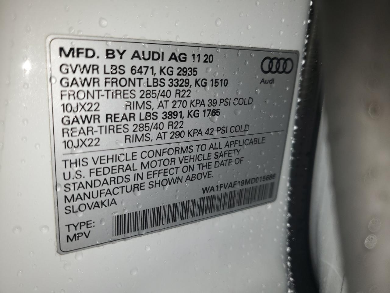 2021 AUDI Q8