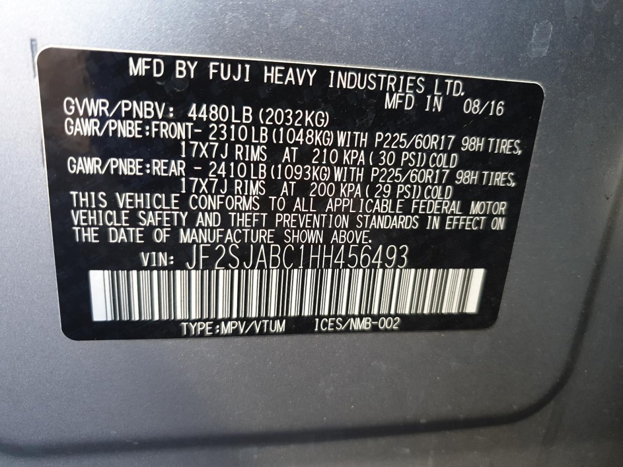 2017 SUBARU FORESTER