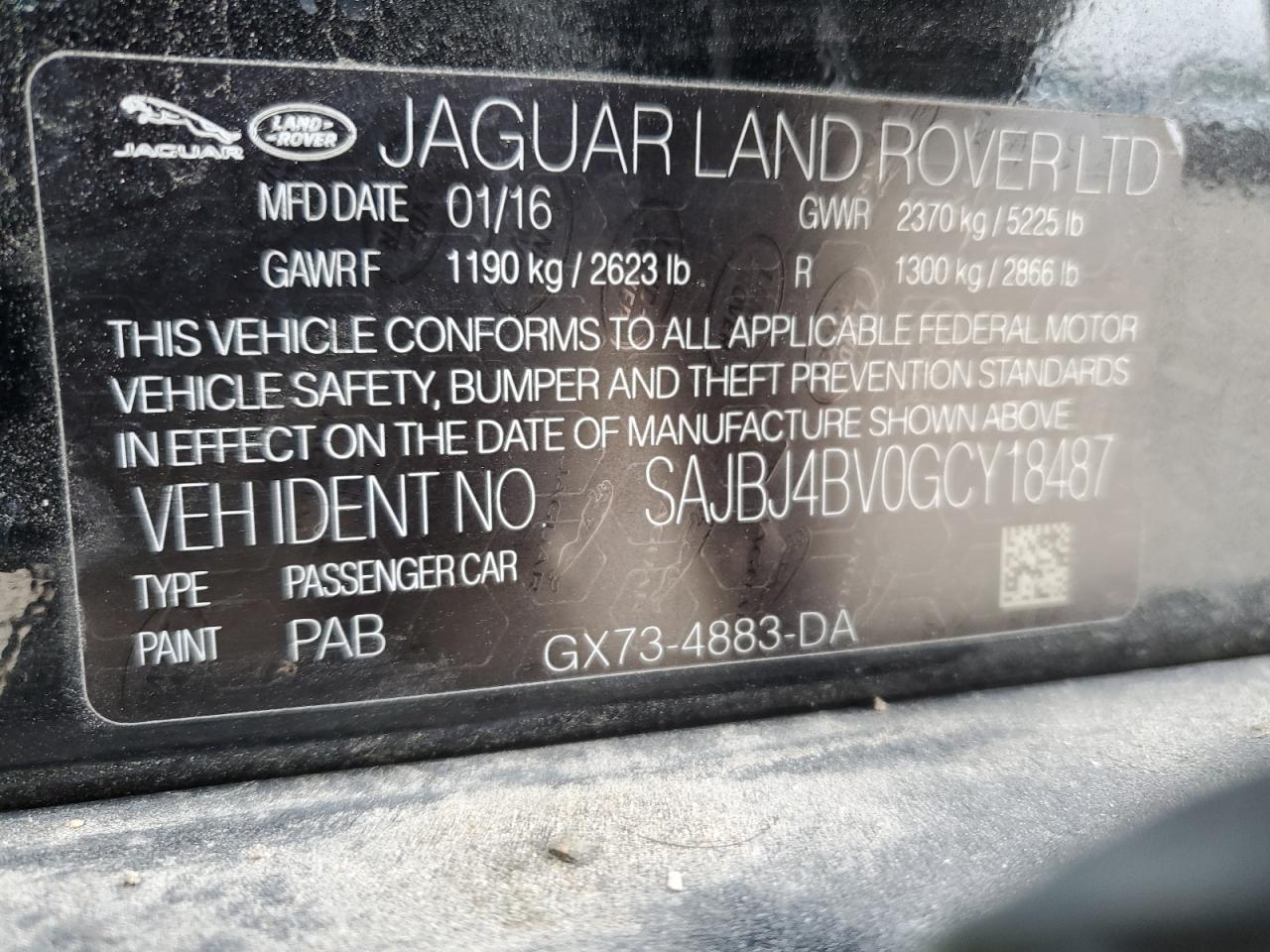 2016 JAGUAR XF