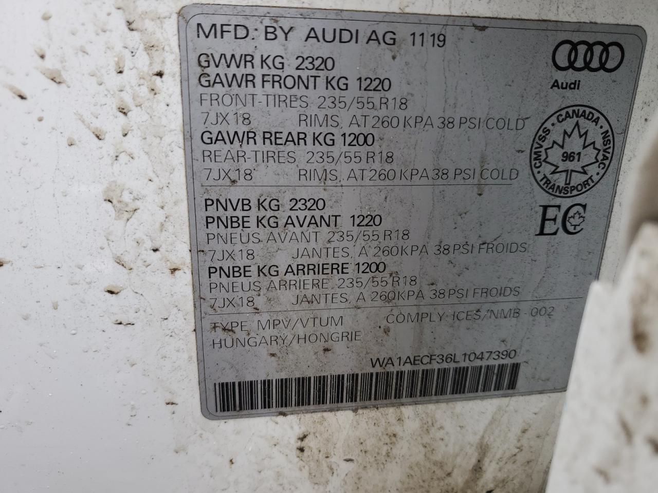 2020 AUDI Q3