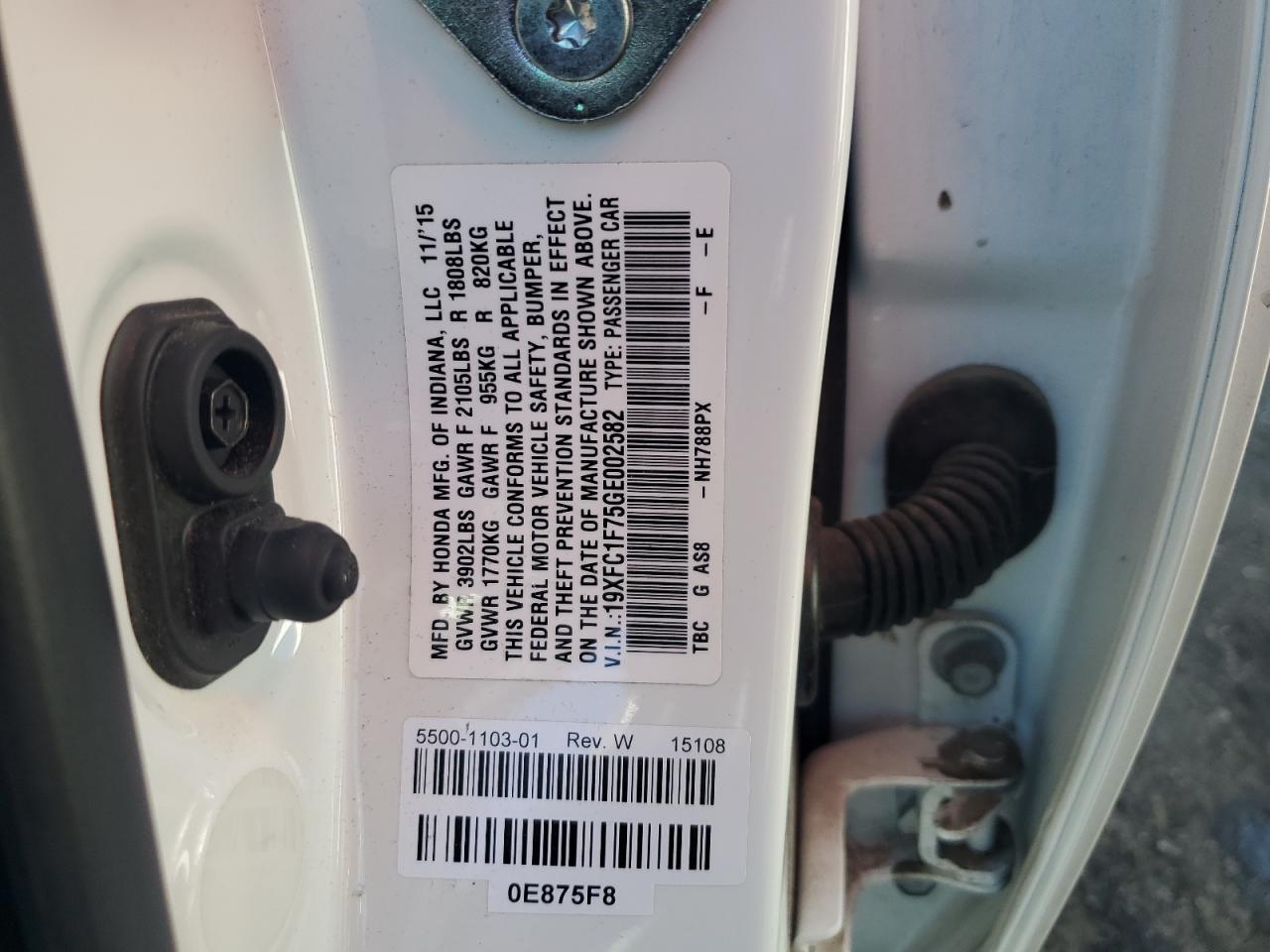 2016 HONDA CIVIC