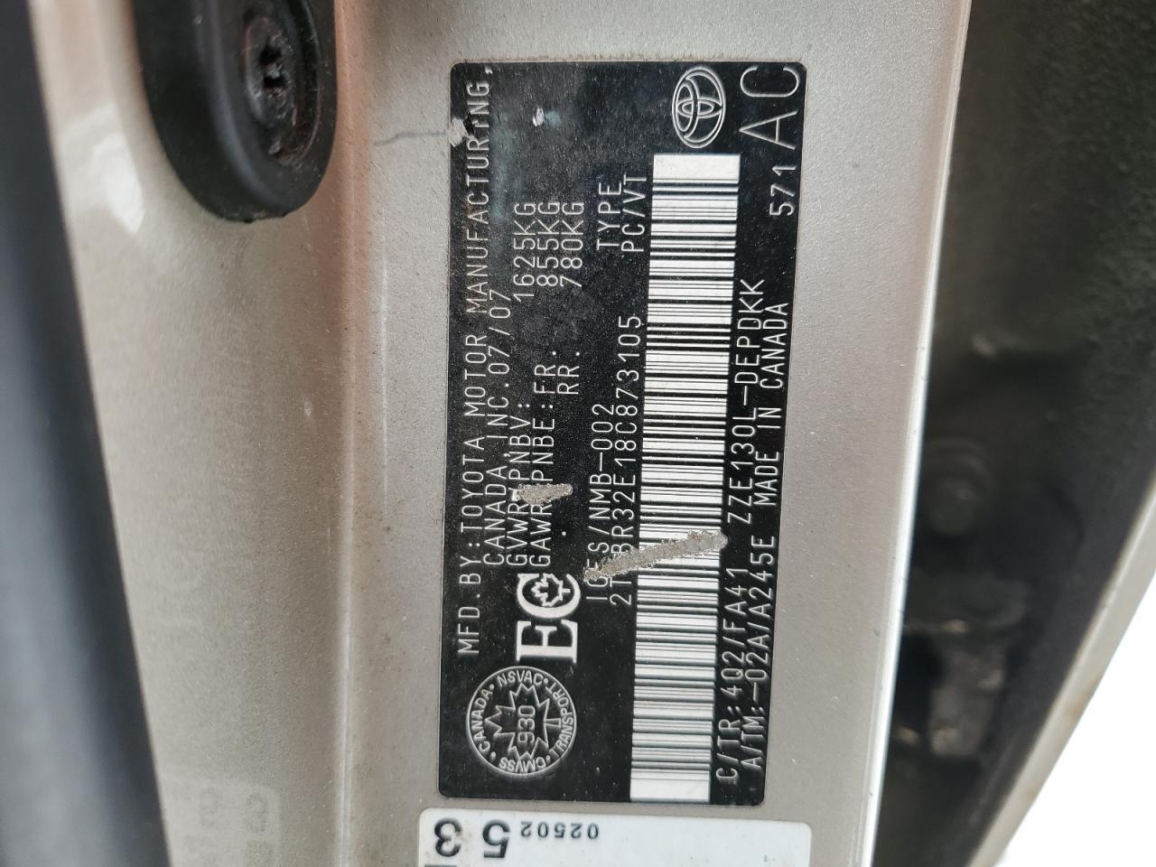 2008 TOYOTA COROLLA