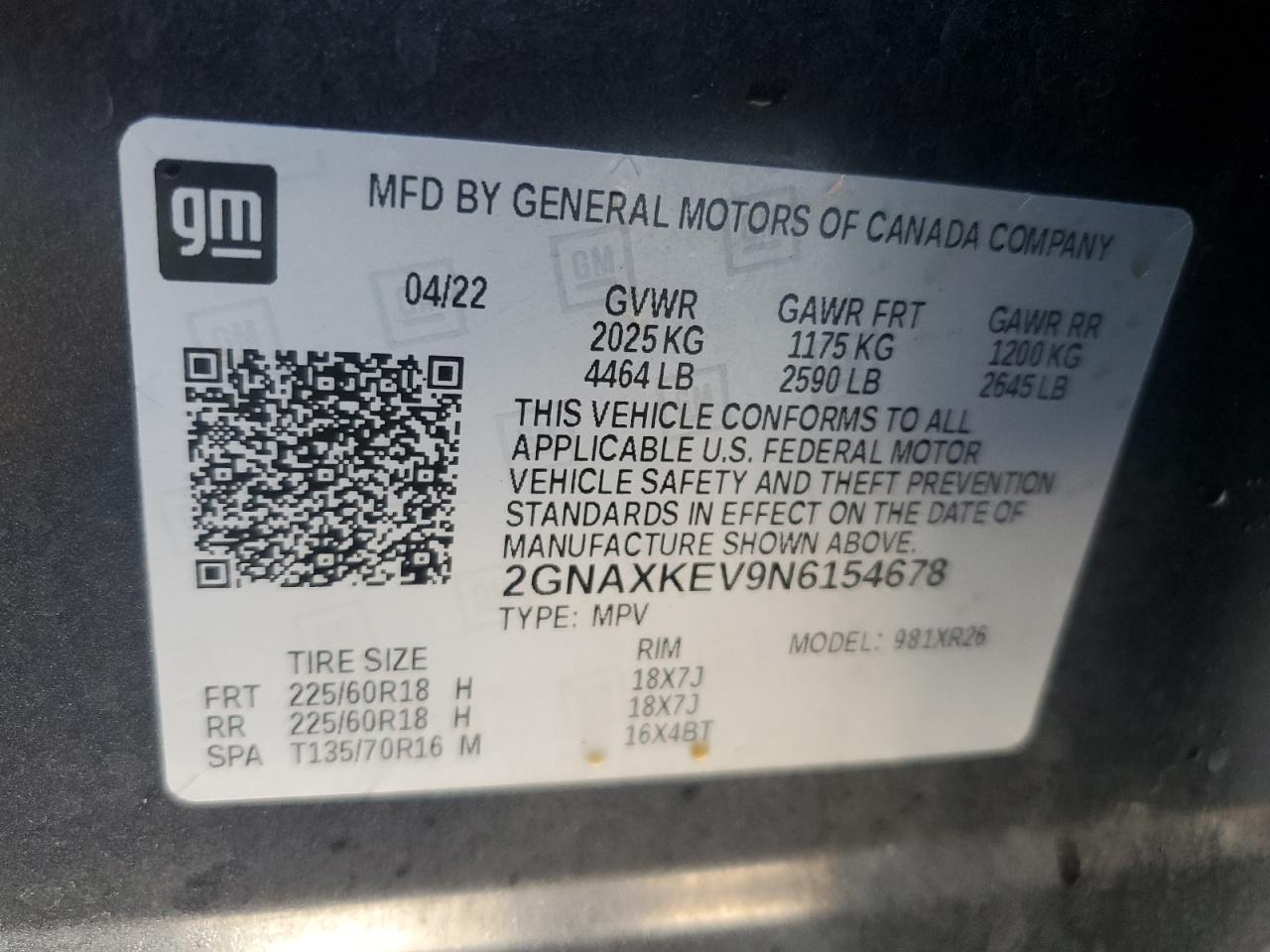 2022 CHEVROLET EQUINOX