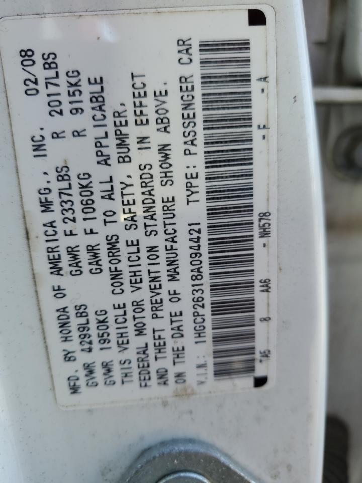 2008 HONDA ACCORD