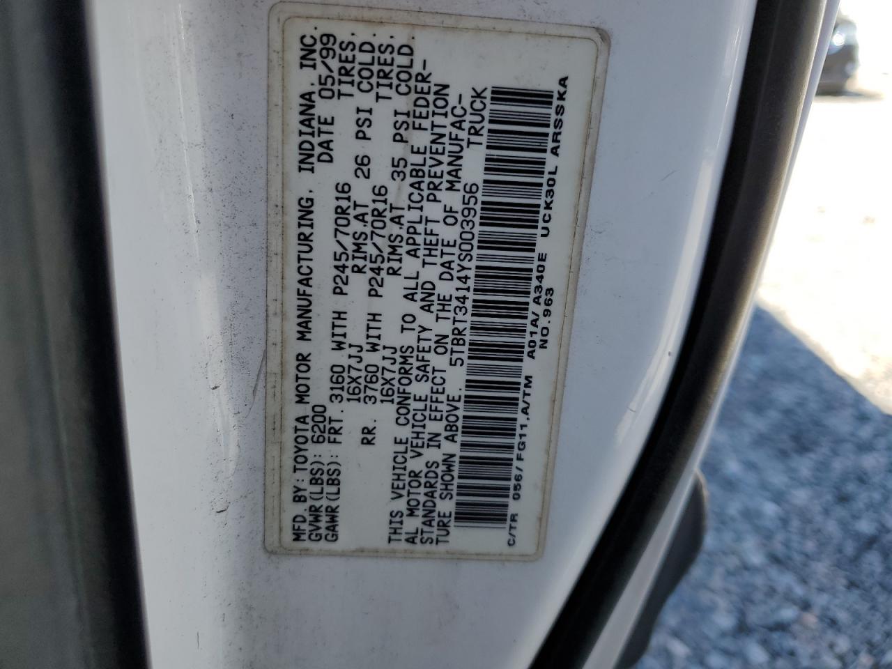 2000 TOYOTA TUNDRA
