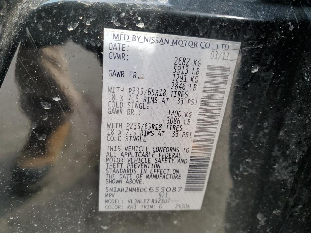 2013 NISSAN PATHFINDER