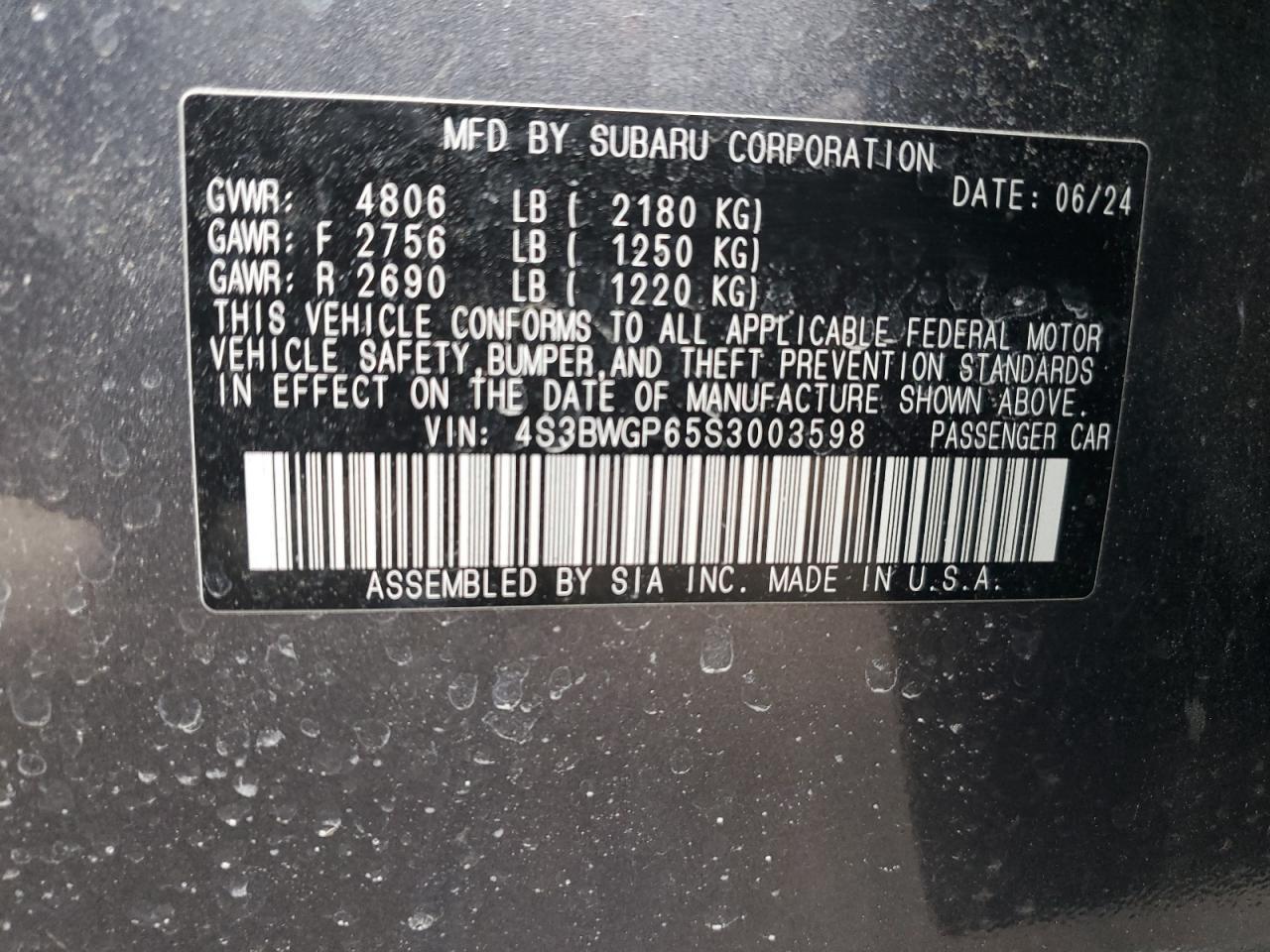 2025 SUBARU Legacy