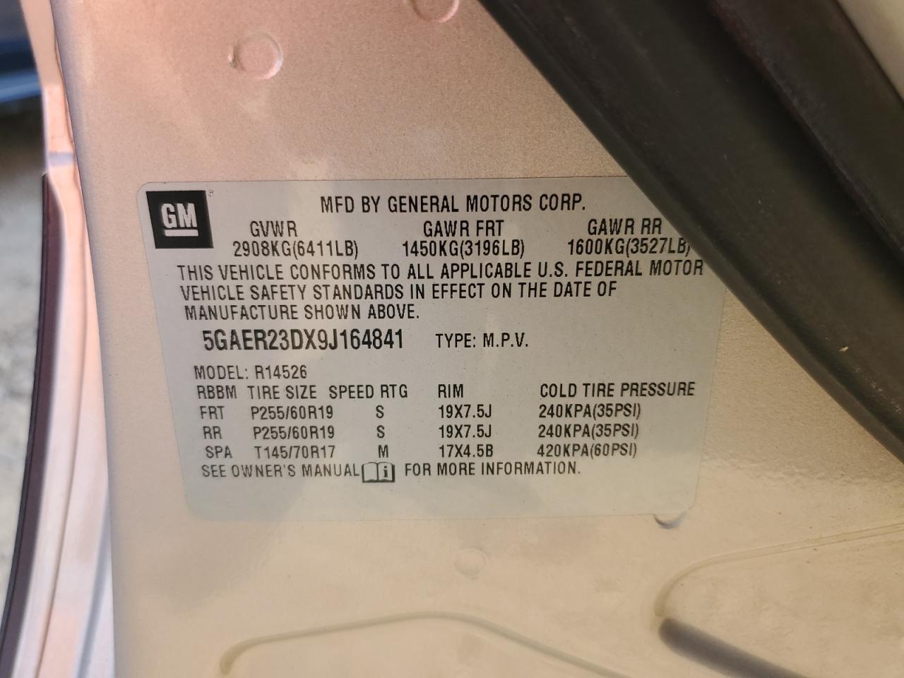 2009 BUICK ENCLAVE