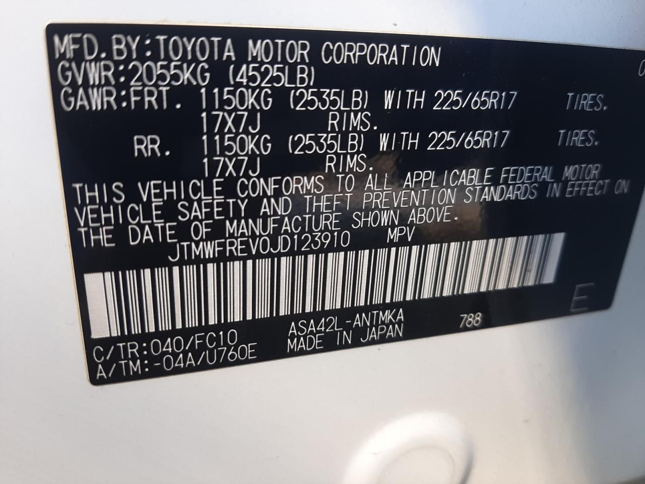 2018 TOYOTA RAV4