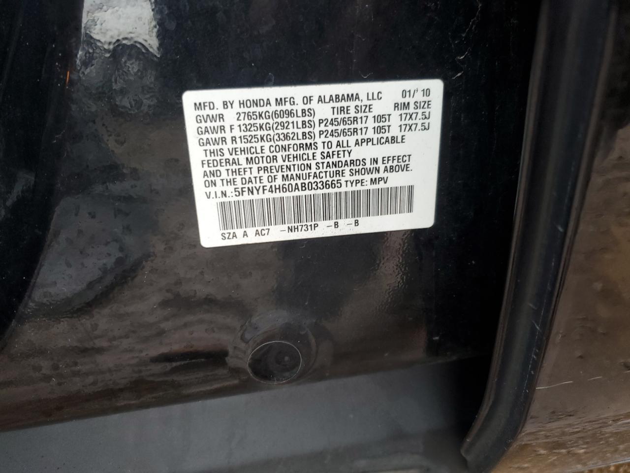 2010 HONDA PILOT