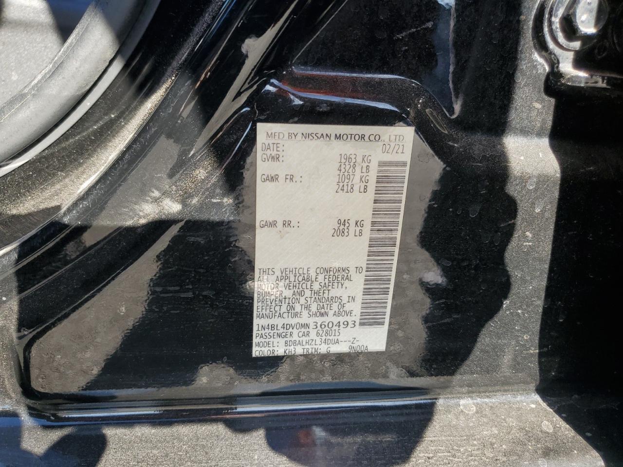 2021 NISSAN ALTIMA