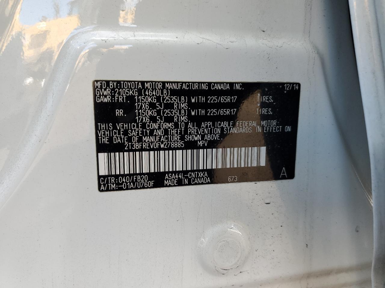 2015 TOYOTA RAV4