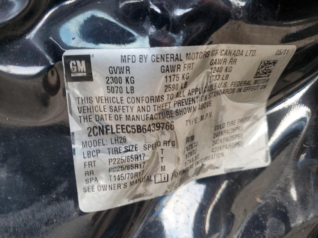 2011 CHEVROLET EQUINOX