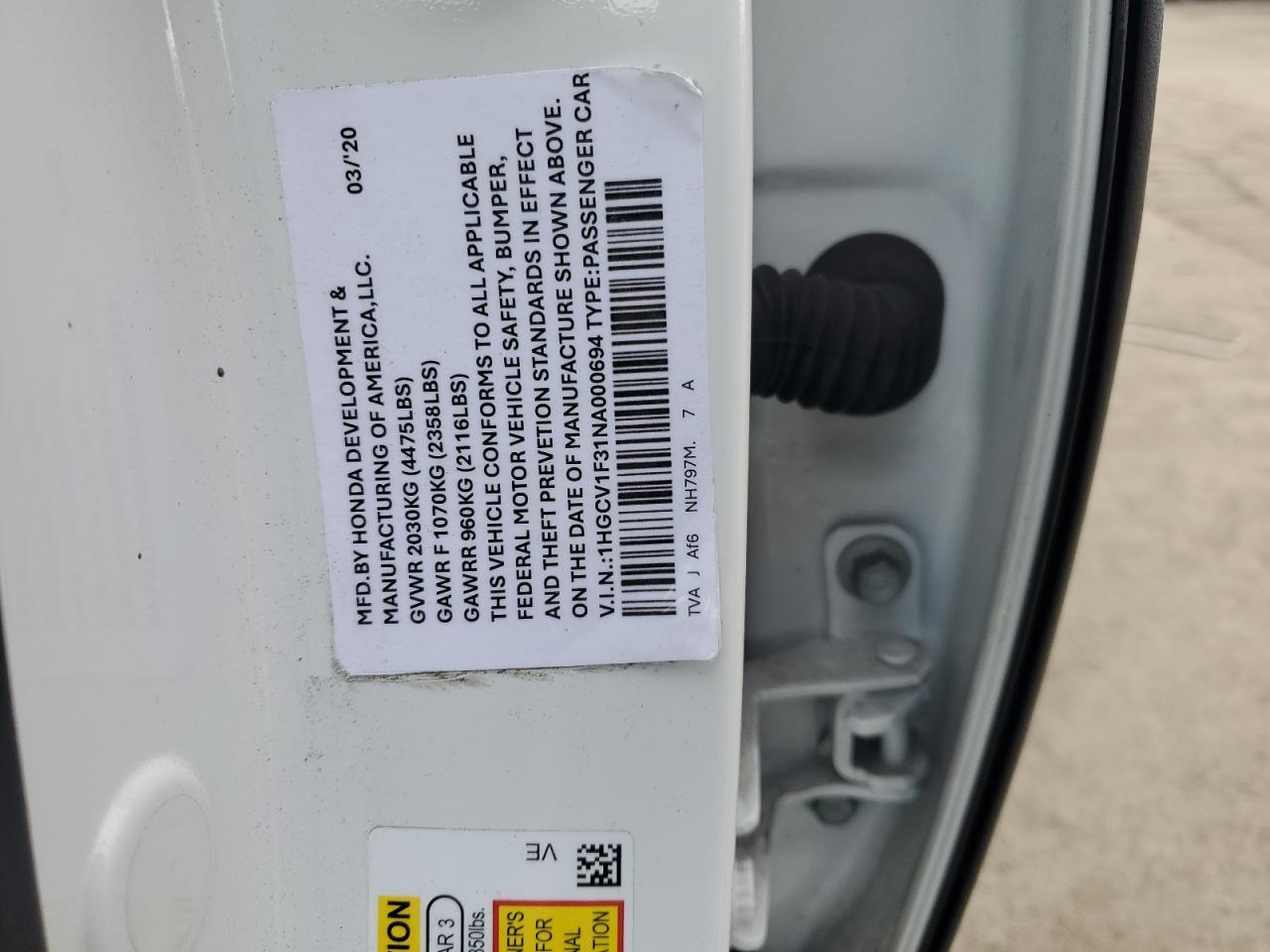 2022 HONDA ACCORD