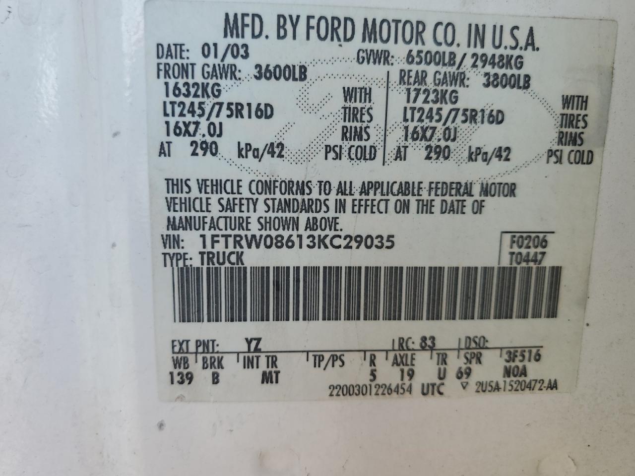 2003 FORD F-150