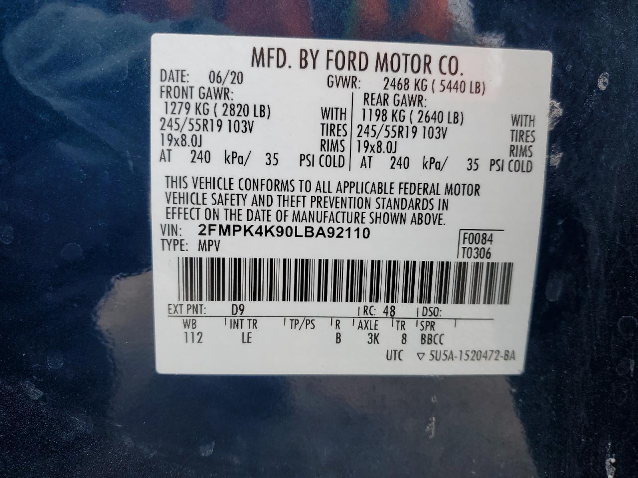 2020 FORD EDGE