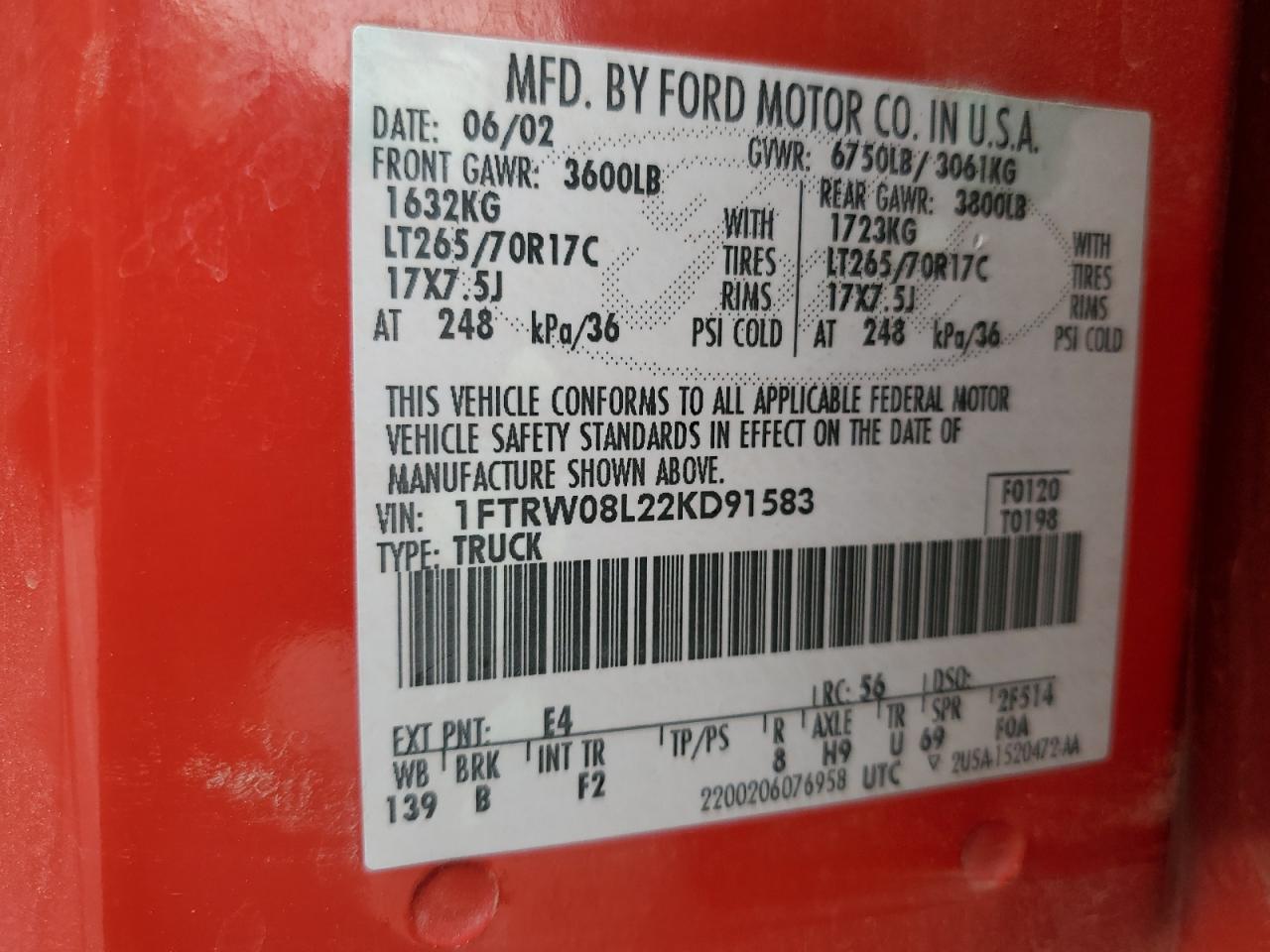 2002 FORD F-150
