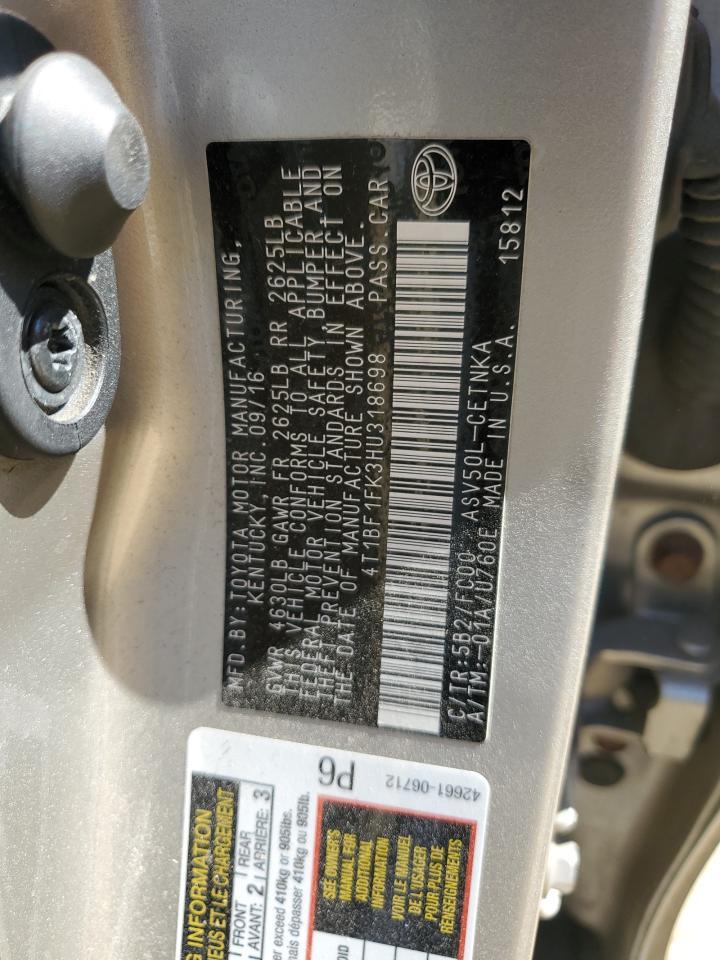 2017 TOYOTA CAMRY