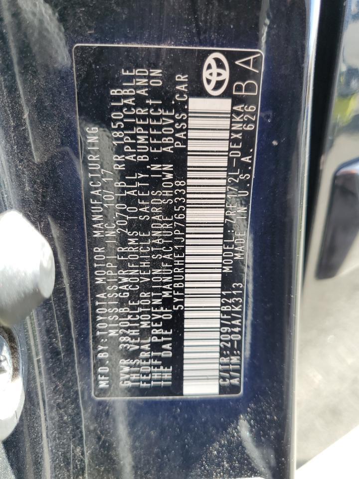 2018 TOYOTA COROLLA