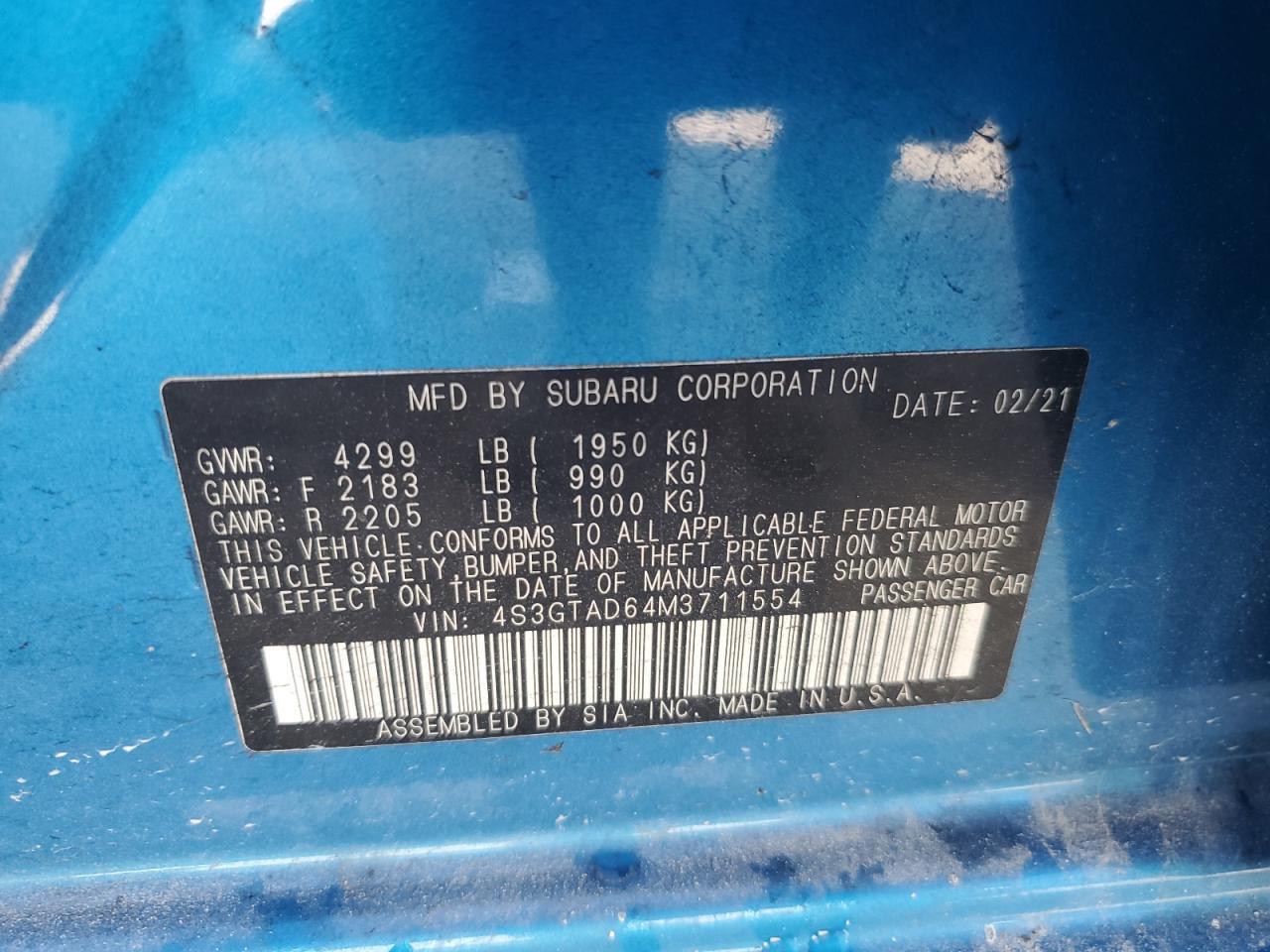 2021 SUBARU IMPREZA