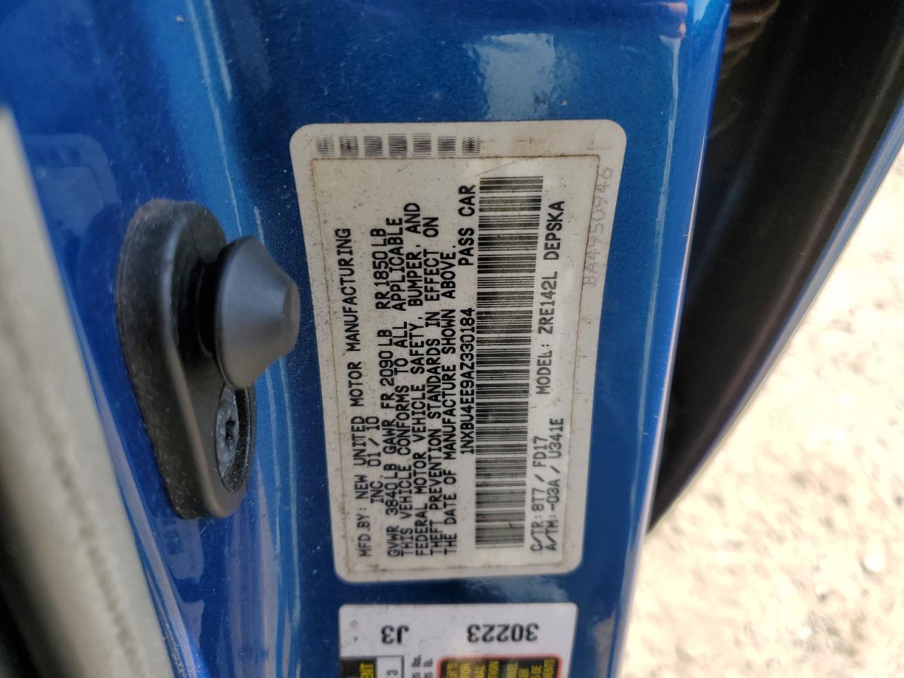 2010 TOYOTA COROLLA