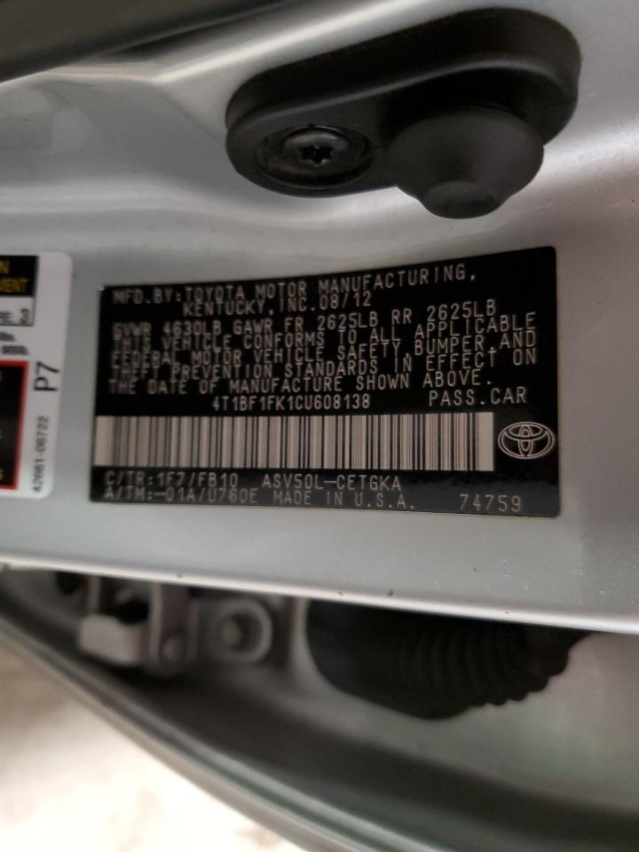 2012 TOYOTA CAMRY