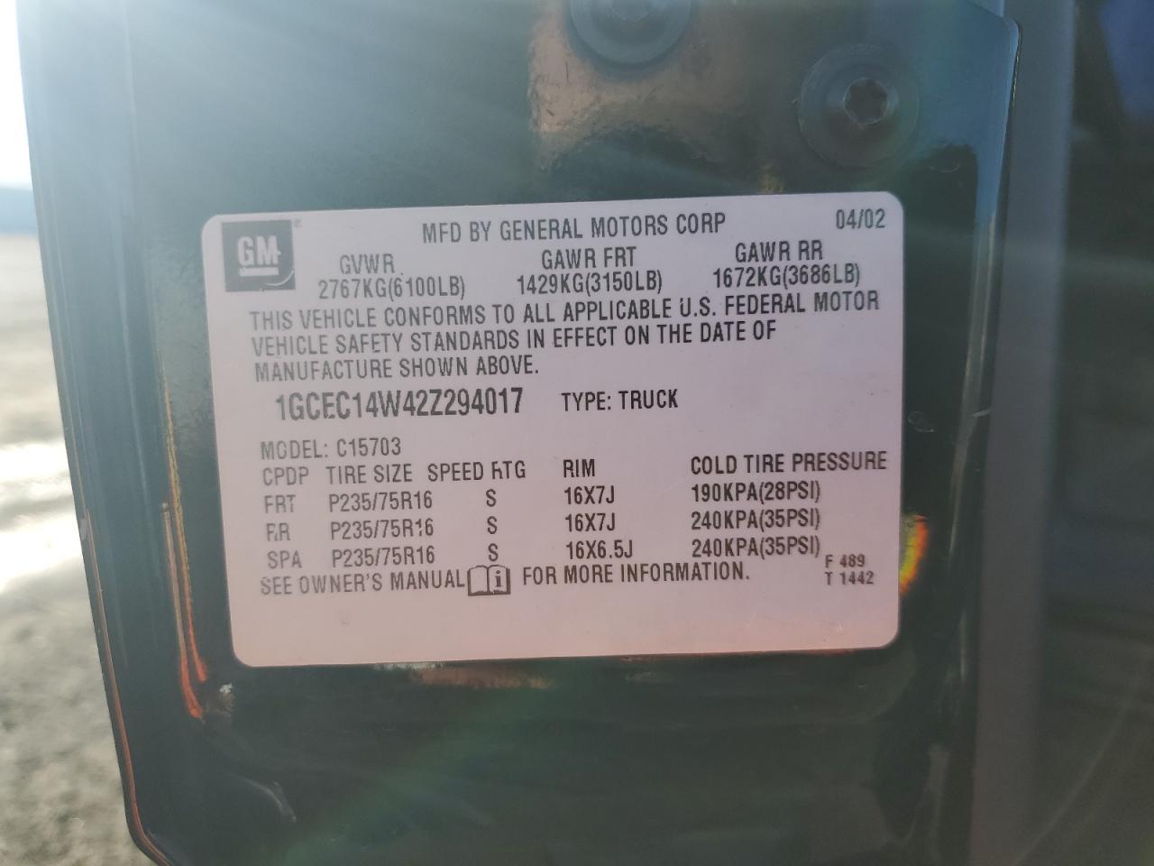 2002 CHEVROLET Silverado
