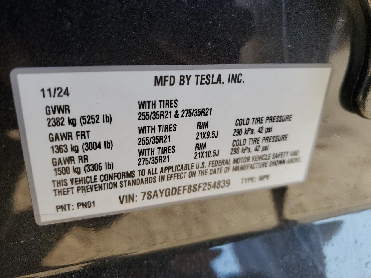 2025 TESLA MODEL Y