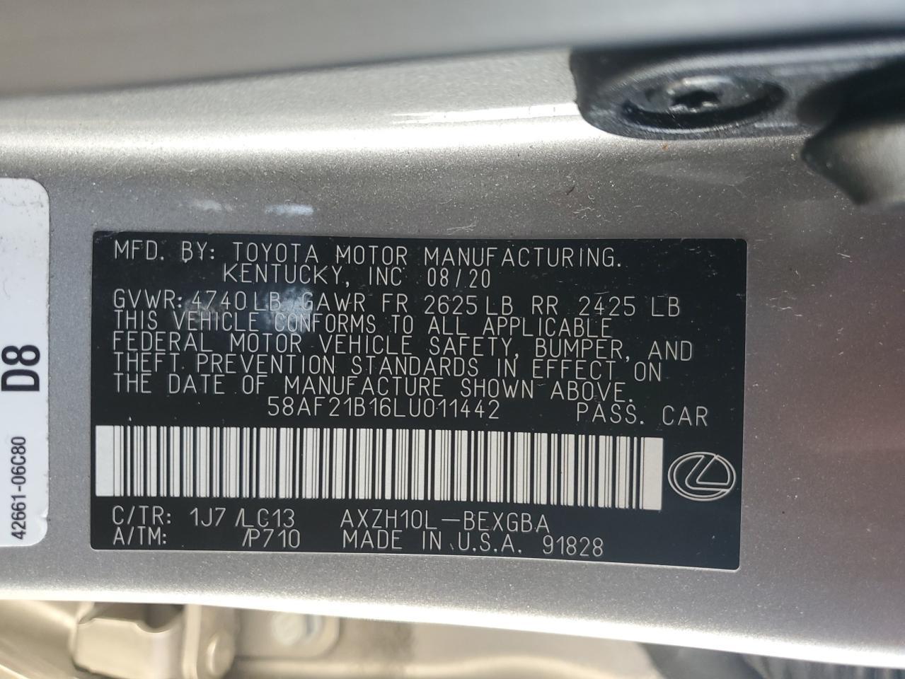 2020 LEXUS Es 300