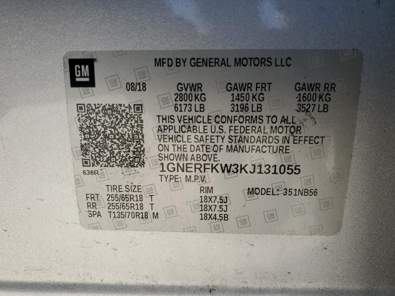 2019 CHEVROLET TRAVERSE