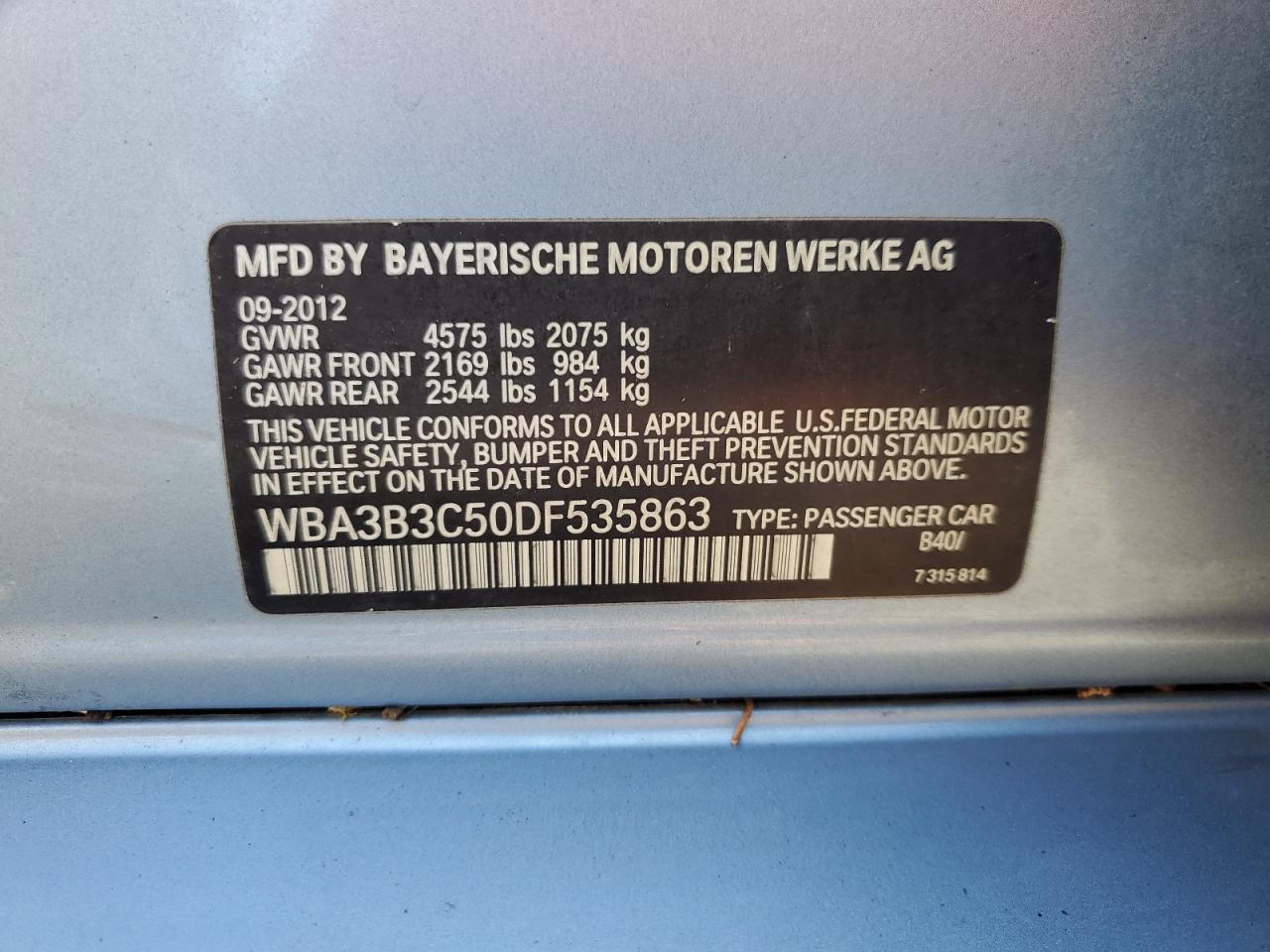 2013 BMW 3 SERIES