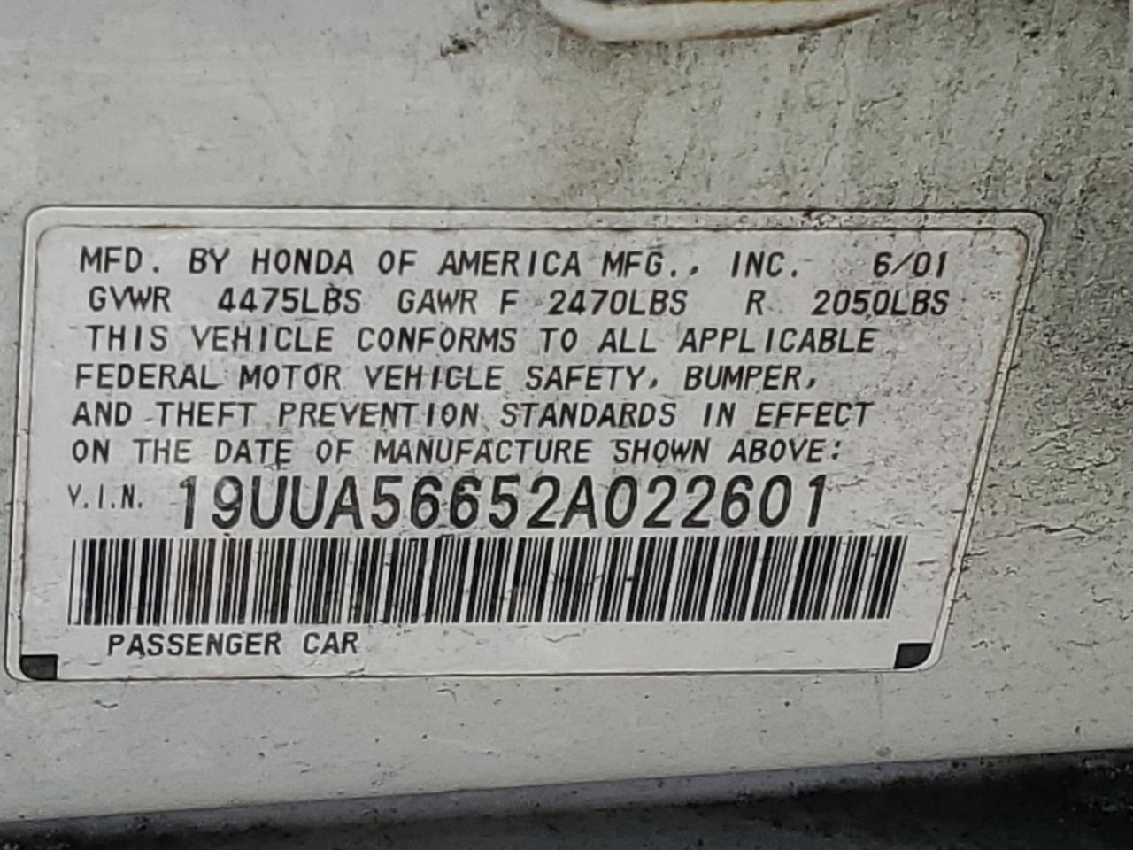 2002 ACURA TL