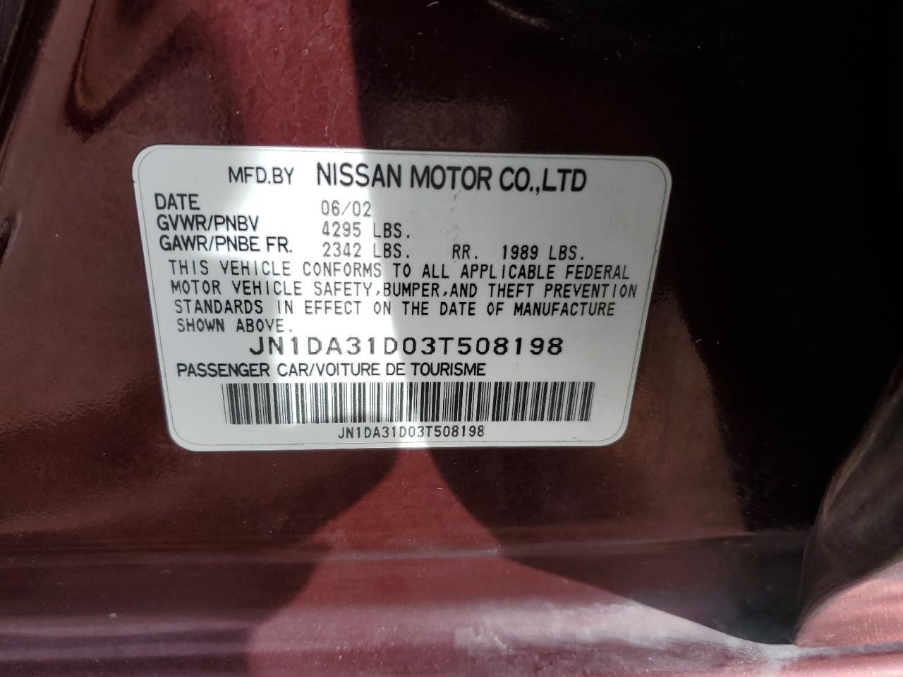 2003 NISSAN Maxima