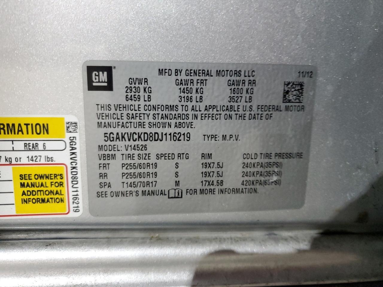 2013 BUICK ENCLAVE