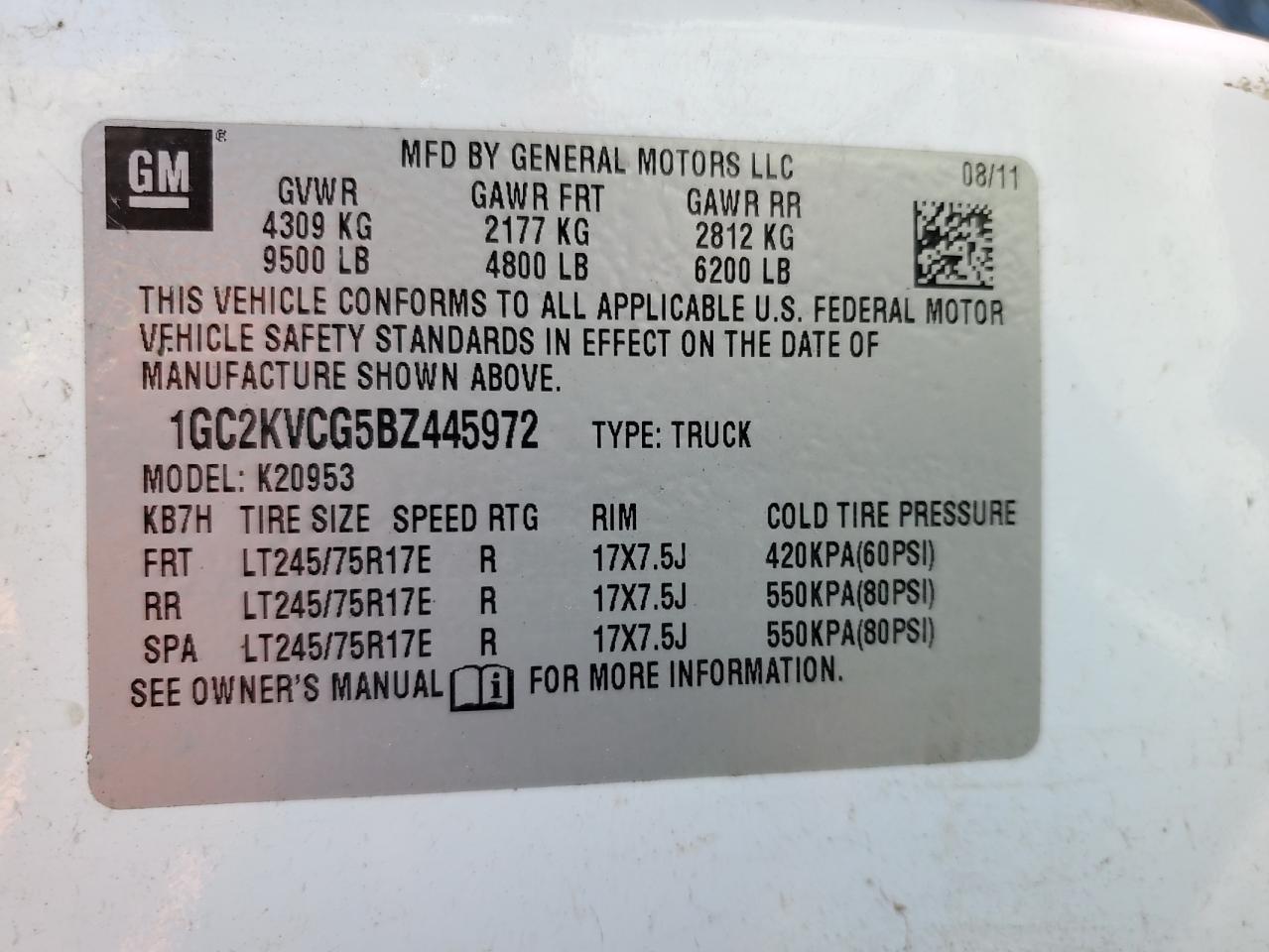 2011 CHEVROLET Silverado 2500