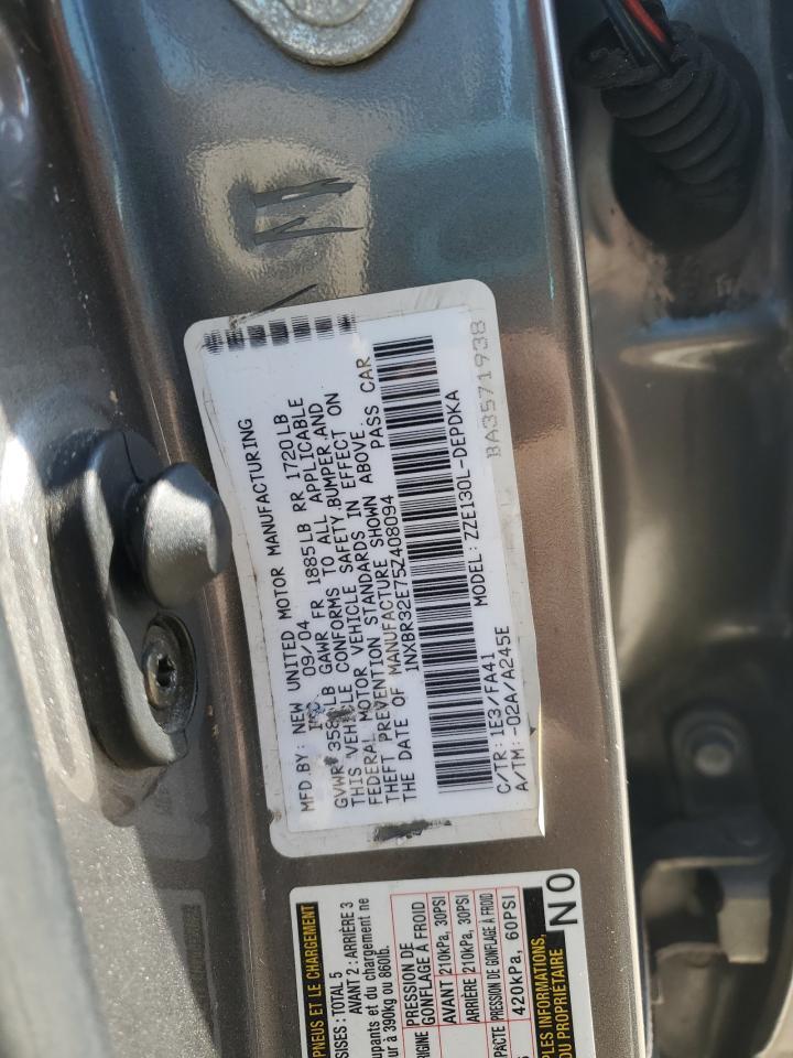 2005 TOYOTA COROLLA