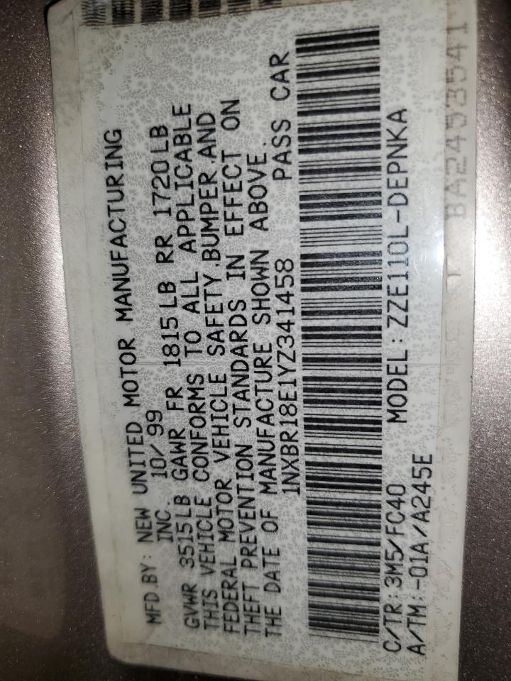 2000 TOYOTA COROLLA